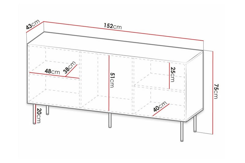 Juniskär Highboard Svart - Förvaring - Förvaringsmöbler - Byrå