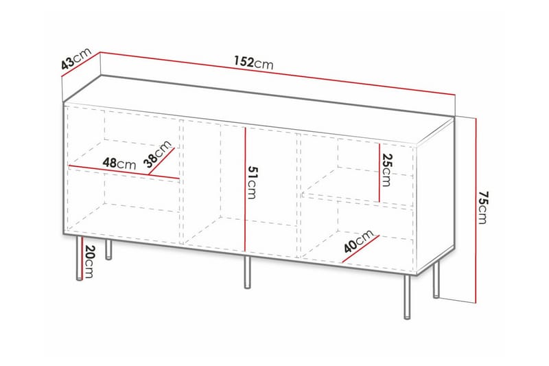 Juniskär Highboard Svart - Förvaring - Förvaringsmöbler - Byrå