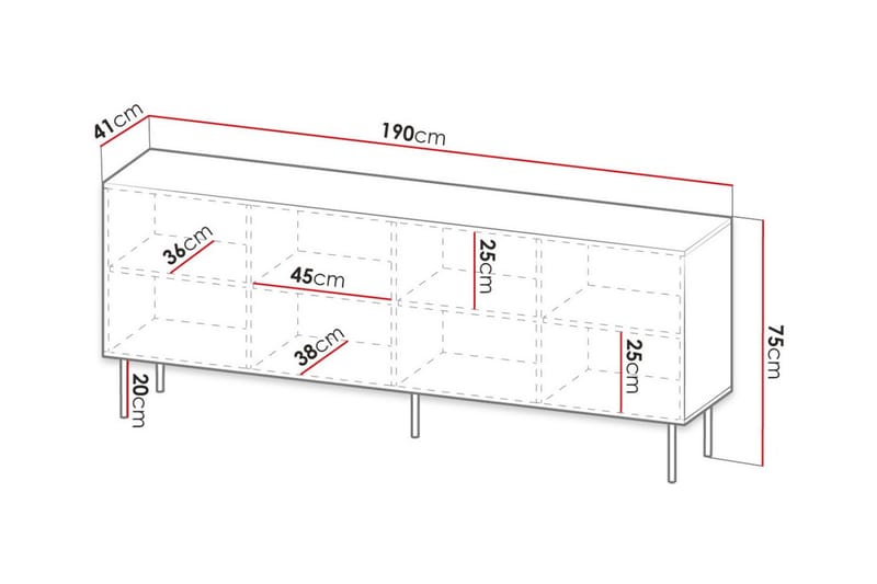 Juniskär Highboard Svart - Förvaring - Förvaringsmöbler - Byrå