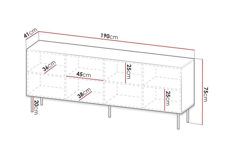 Juniskär Highboard Svart - Förvaring - Förvaringsmöbler - Byrå