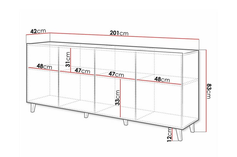 Juniskär Highboard Svart - Förvaring - Förvaringsmöbler - Byrå