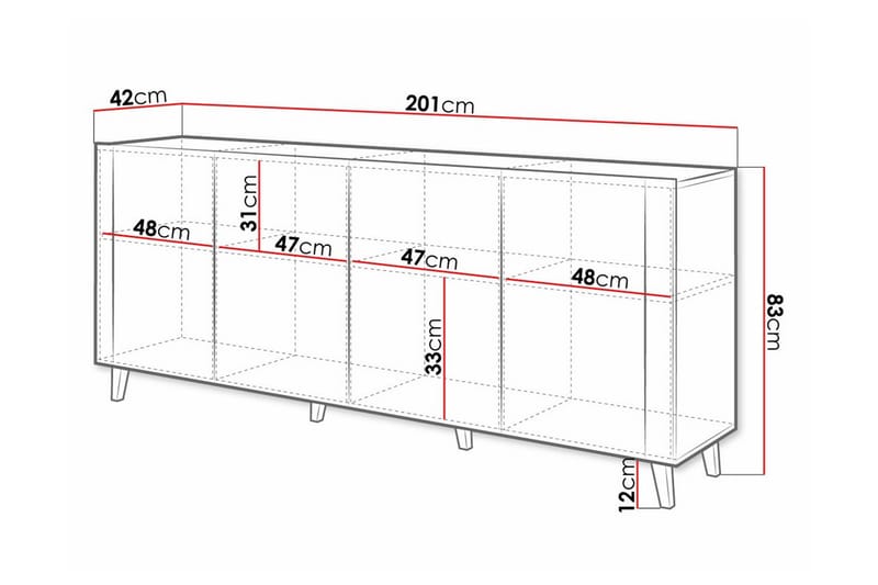 Juniskär Highboard Svart - Förvaring - Förvaringsmöbler - Byrå