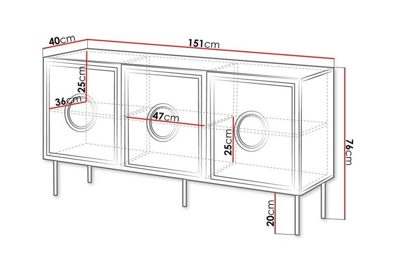 Juniskär Highboard Svart - Förvaring - Förvaringsmöbler - Byrå