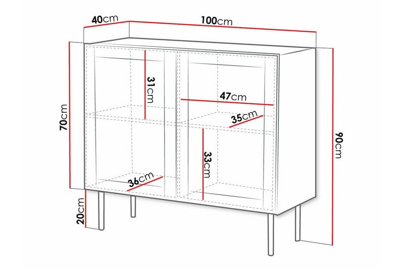 Juniskär Highboard Svart - Förvaring - Förvaringsmöbler - Byrå