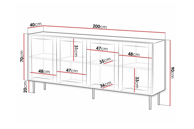 Juniskär Highboard Svart - Förvaring - Förvaringsmöbler - Byrå