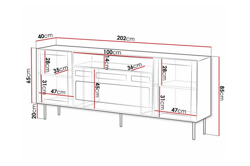 Juniskär Highboard Svart - Förvaring - Förvaringsmöbler - Byrå