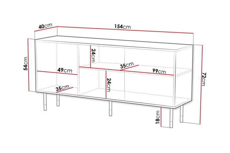 Juniskär Highboard Svart - Förvaring - Förvaringsmöbler - Byrå