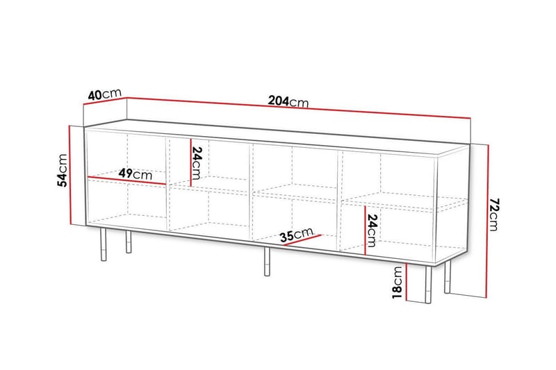 Juniskär Highboard Svart - Förvaring - Förvaringsmöbler - Byrå