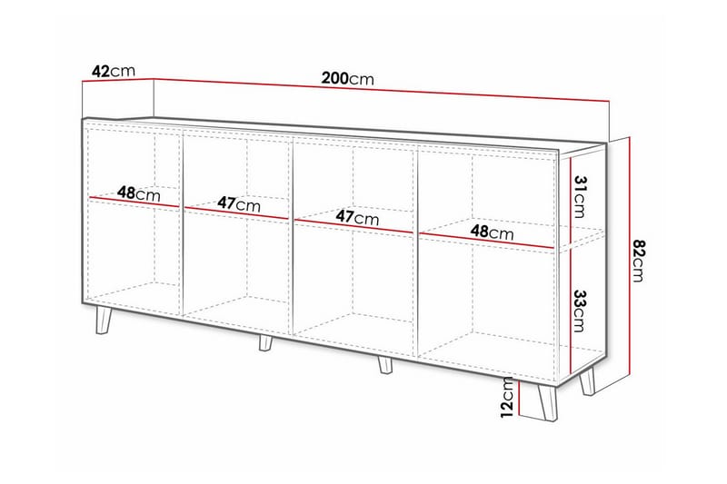 Juniskär Highboard Vit - Förvaring - Förvaringsmöbler - Byrå