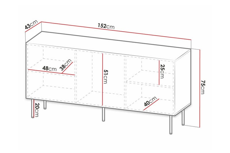 Juniskär Highboard Vit - Förvaring - Förvaringsmöbler - Byrå