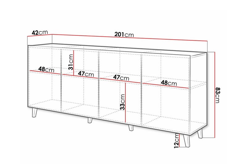 Juniskär Highboard Vit - Förvaring - Förvaringsmöbler - Byrå