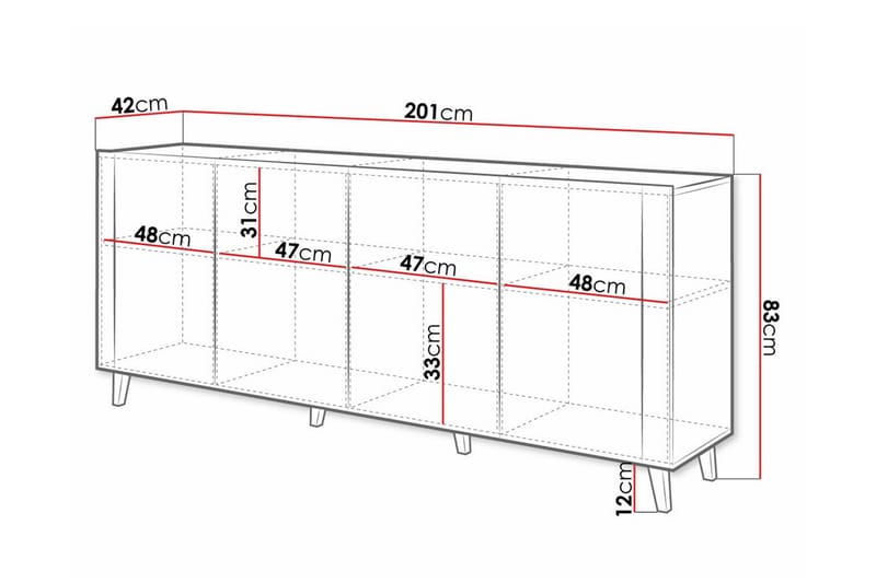 Juniskär Highboard Vit - Förvaring - Förvaringsmöbler - Byrå