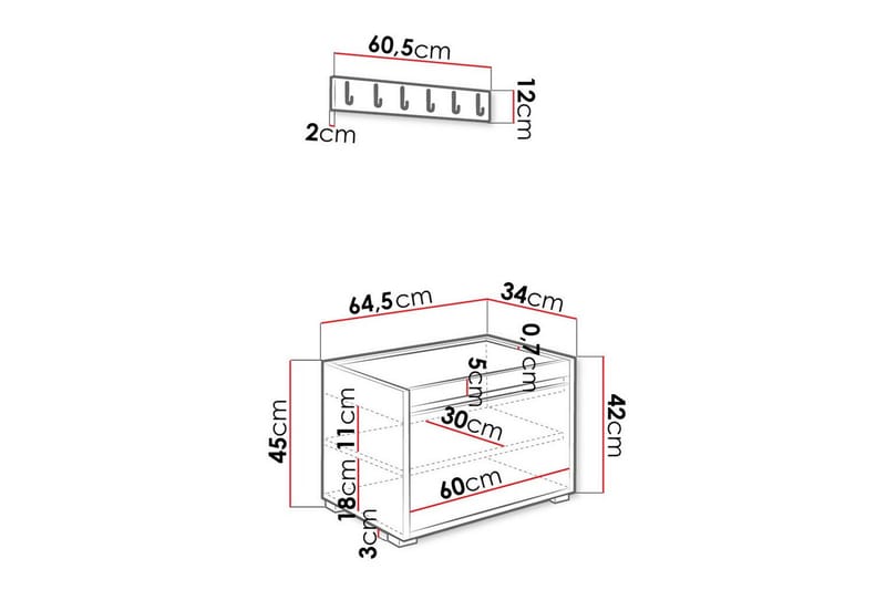 Kenmare Highboard Gul/Vit - Förvaring - Förvaringsmöbler - Byrå