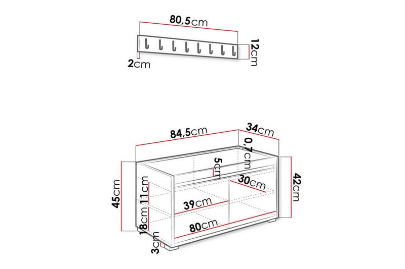 Kenmare Highboard Vit - Förvaring - Förvaringsmöbler - Byrå