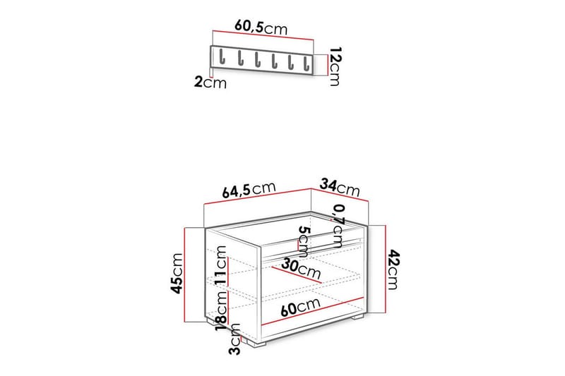 Kenmare Highboard Vit - Förvaring - Förvaringsmöbler - Byrå