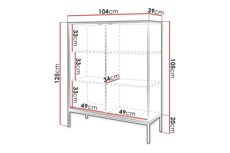 Klinkerville Highboard Vit - Förvaring - Förvaringsmöbler - Byrå