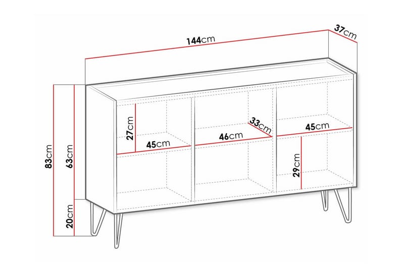 Klinkerville Highboard Vit - Förvaring - Förvaringsmöbler - Byrå