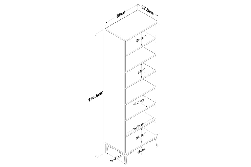 Manorma Highboard Valnöt/Vit - Förvaring - Förvaringsmöbler - Byrå