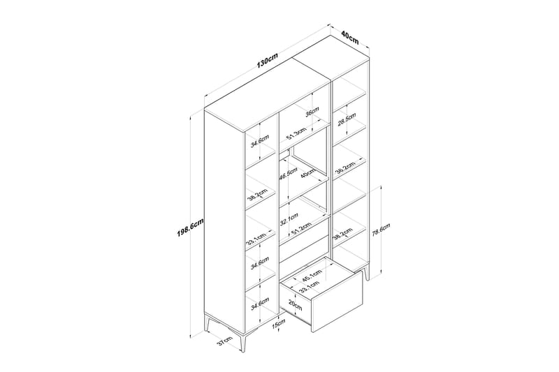 Manorma Highboard Vit - Förvaring - Förvaringsmöbler - Byrå