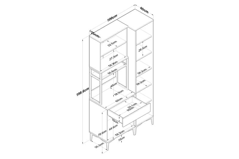 Manorma Highboard Vit - Förvaring - Förvaringsmöbler - Byrå