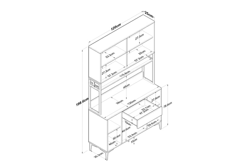 Manorma Highboard Vit - Förvaring - Förvaringsmöbler - Byrå