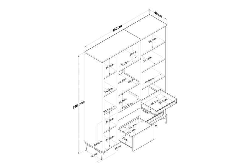 Manorma Highboard Vit - Förvaring - Förvaringsmöbler - Byrå