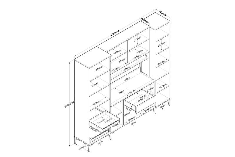 Manorma Highboard Vit - Förvaring - Förvaringsmöbler - Byrå