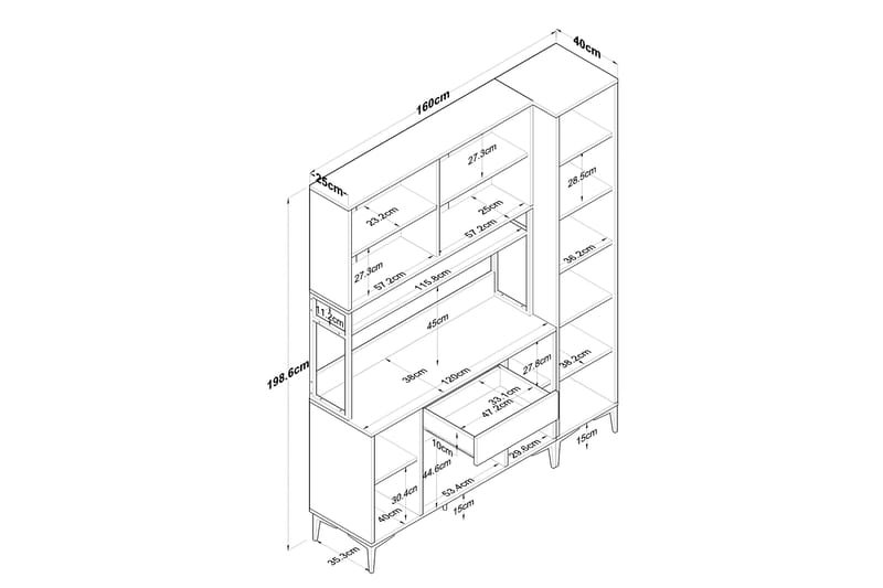 Manorma Highboard Vit - Förvaring - Förvaringsmöbler - Byrå