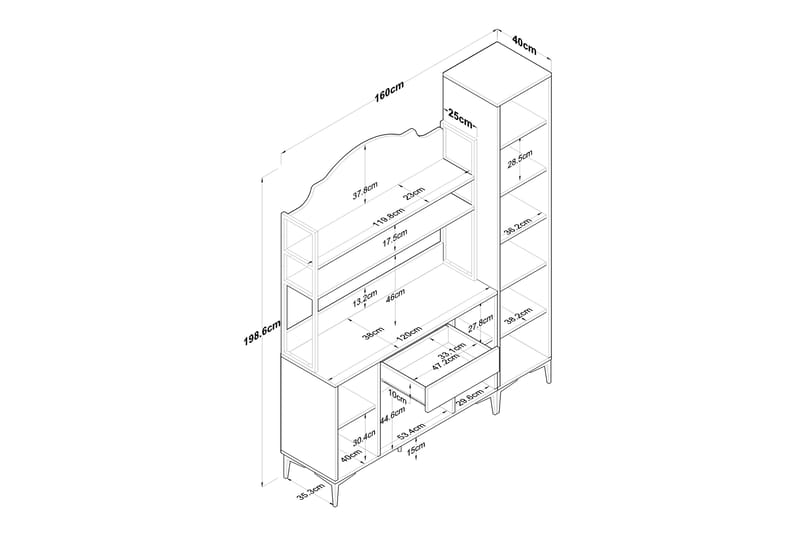 Manorma Highboard Vit - Förvaring - Förvaringsmöbler - Byrå