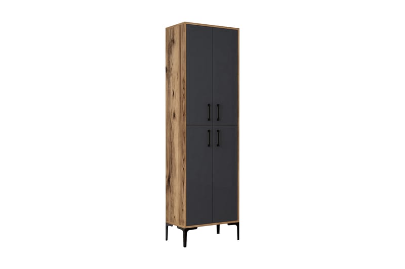 NAUEN Highboard 60x35 cm Mörkbrun/Antracit - Förvaring - Förvaringsmöbler - Byrå