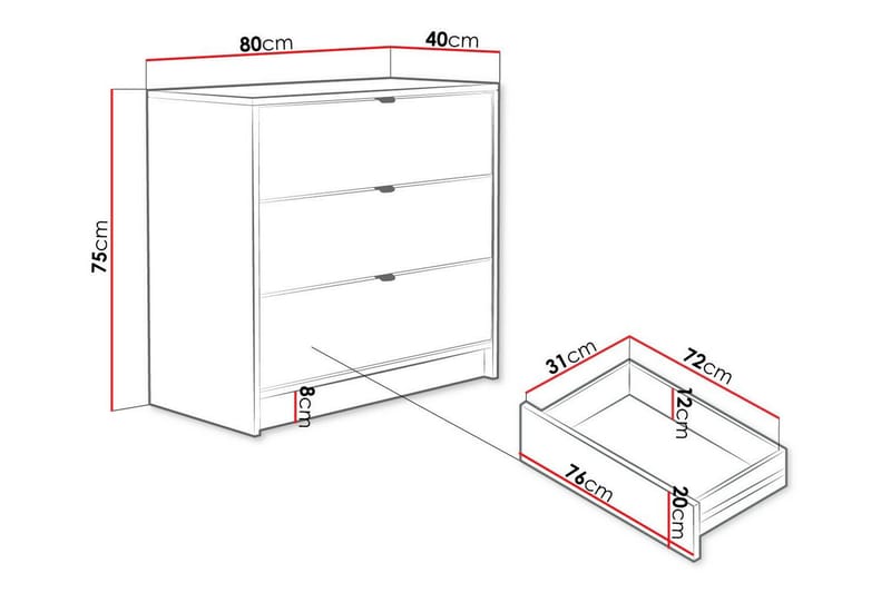 Novaj Highboard Svart - Förvaring - Förvaringsmöbler - Byrå