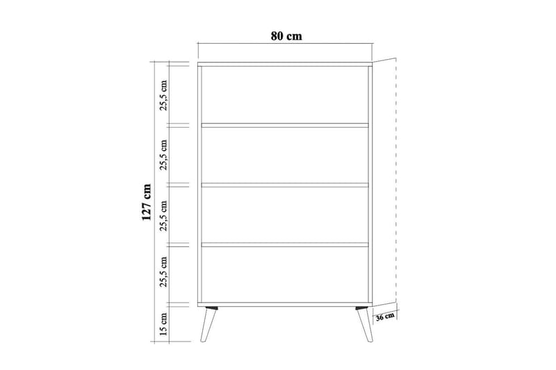 PETRONILA Skåp 80 cm Träpanel Trä - Brun - Förvaring - Förvaringsmöbler - Byrå