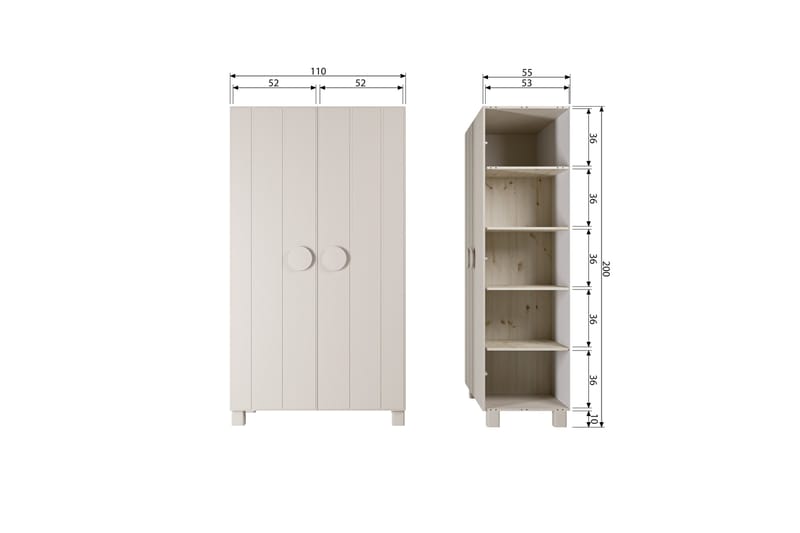 Ragini Highboard Beige - Förvaring - Förvaringsmöbler - Byrå