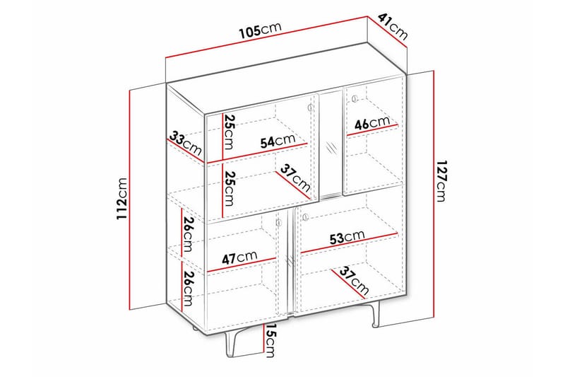 Rathmore Highboard Grön - Förvaring - Förvaringsmöbler - Byrå