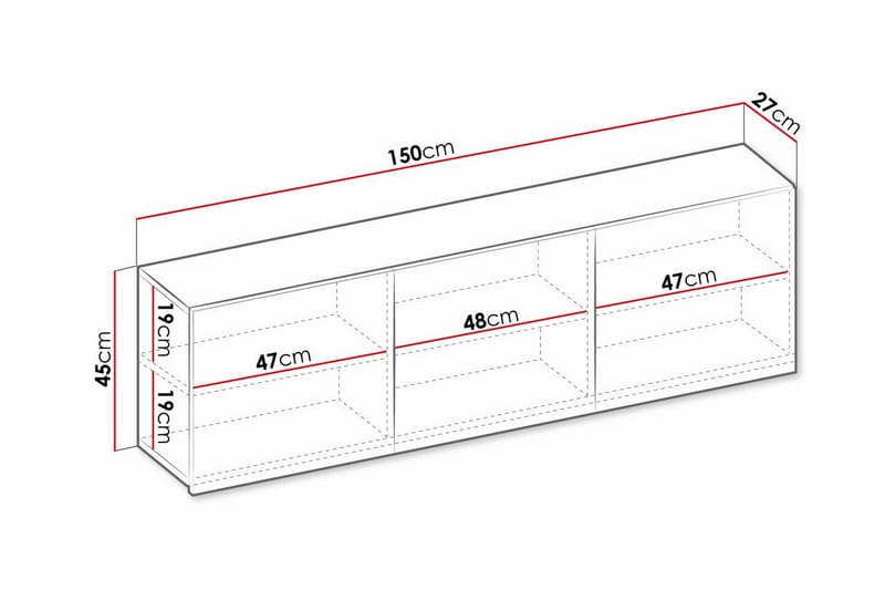 Rathmore Highboard Ljusgrå - Förvaring - Förvaringsmöbler - Byrå