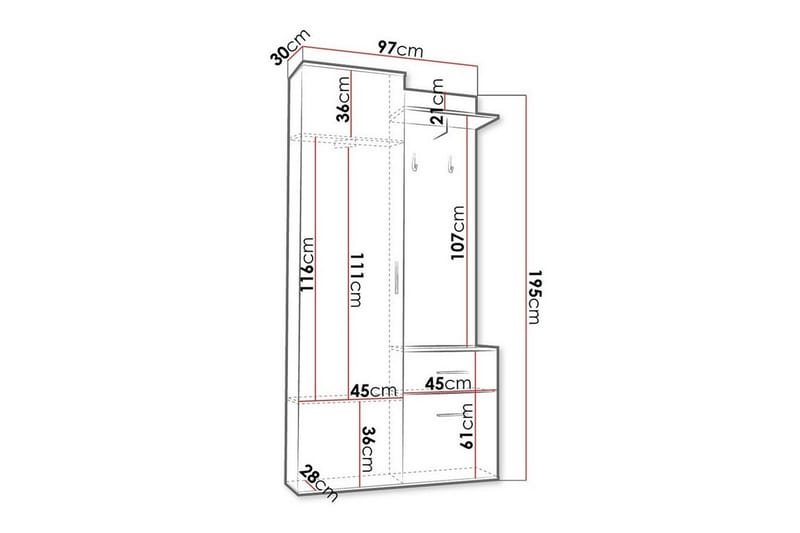 Rosehall Highboard Svart - Förvaring - Förvaringsmöbler - Byrå