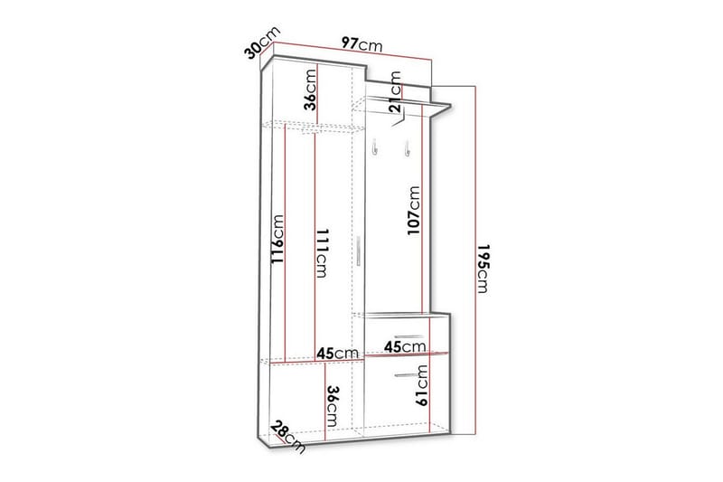 Rosehall Highboard Svart - Förvaring - Förvaringsmöbler - Byrå