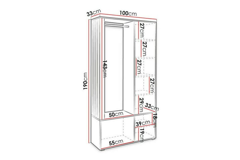 Rosehall Highboard Svart - Förvaring - Förvaringsmöbler - Byrå