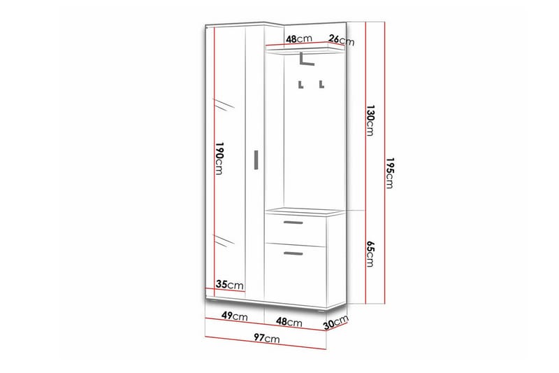 Rosehall Highboard Vit - Förvaring - Förvaringsmöbler - Byrå