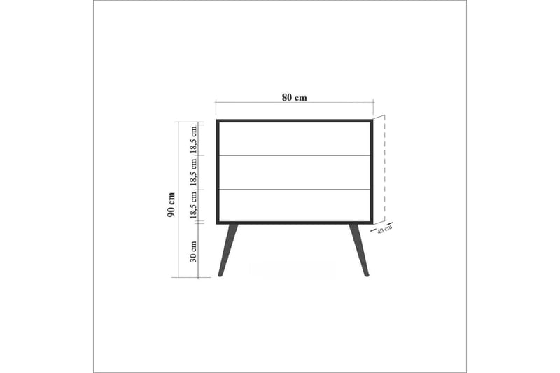 STENBYN Byrå 90 cm Brun - Förvaring - Förvaringsmöbler - Byrå