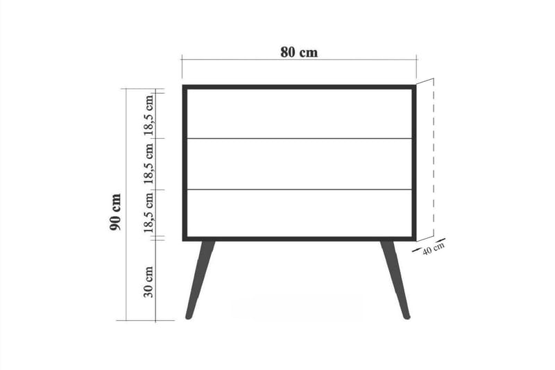 STENBYN Byrå 90 cm Brun - Förvaring - Förvaringsmöbler - Byrå