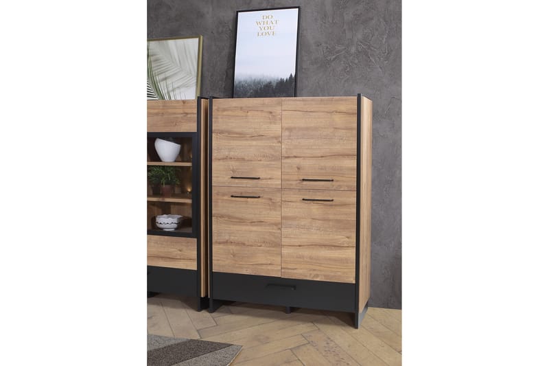 STUPINA Highboard 35x103 cm Brun/Svart - Förvaring - Förvaringsmöbler - Byrå