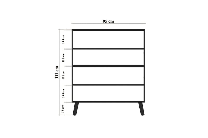 TIGRIS Highboard 95x111 cm Flerfärgad - Förvaring - Förvaringsmöbler - Byrå