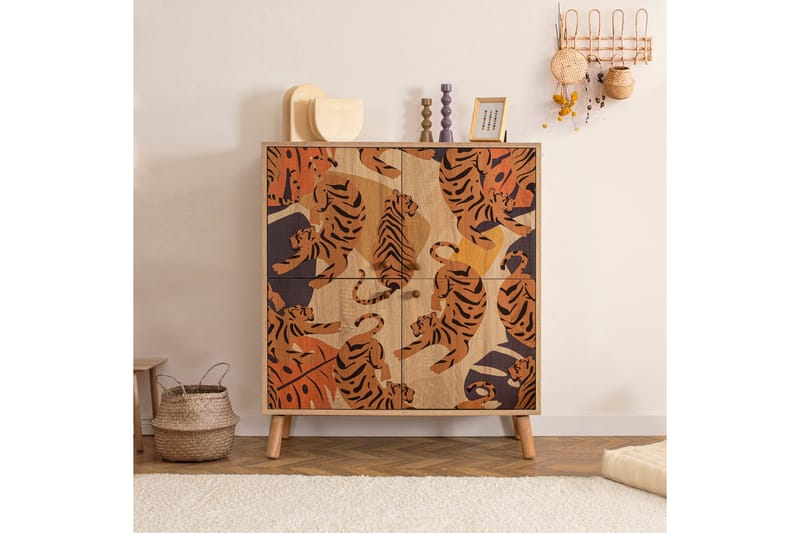 TIGRIS Highboard 95x111 cm Flerfärgad - Förvaring - Förvaringsmöbler - Byrå