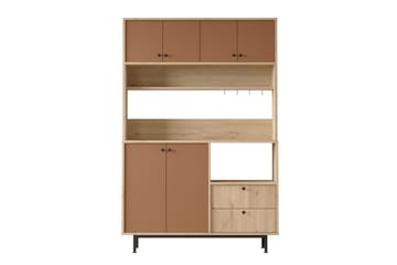 Donae Highboard Ek/Röd