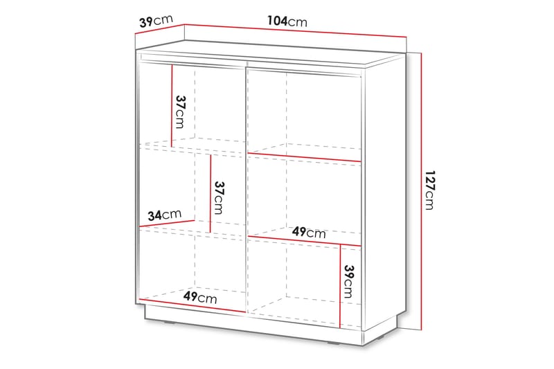 DUVERED Byrå 104 cm Svart - Förvaring - Förvaringsmöbler - Byrå