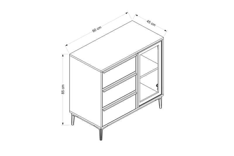 ELEVATE Byrå 90 cm Ek - Förvaring - Förvaringsmöbler - Byrå