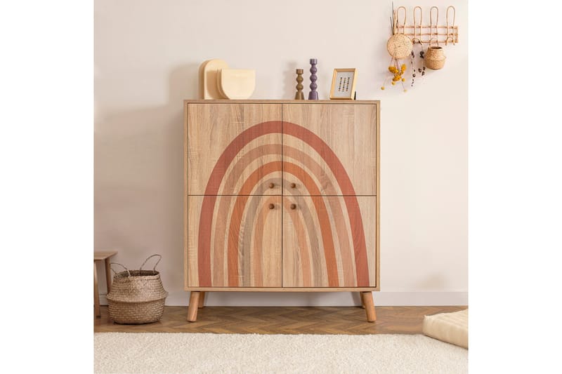 IRIS Highboard 95x111 cm Brun - Förvaring - Förvaringsmöbler - Byrå