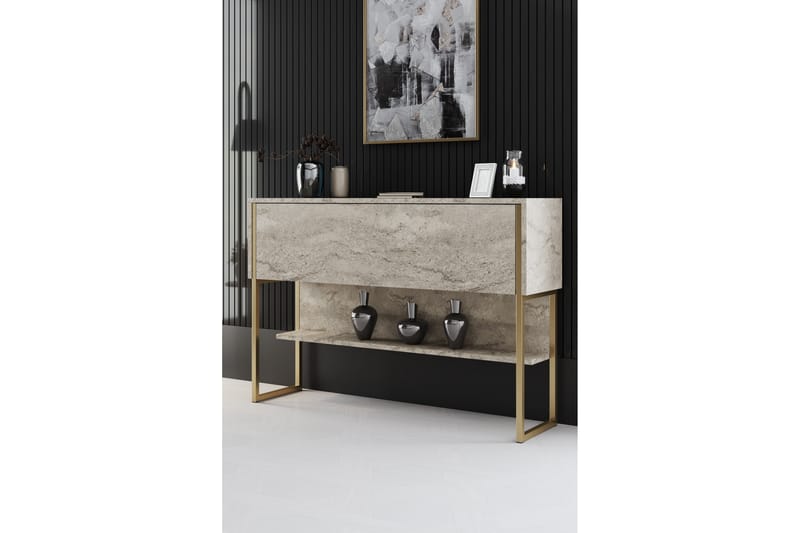 Luxe  Byrå 120 cm Beige/Guld - Förvaring - Förvaringsmöbler - Byrå