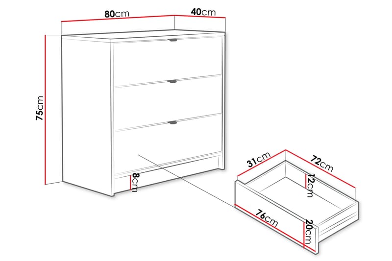 Novaj Highboard - Beige - Förvaring - Förvaringsmöbler - Byrå